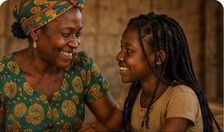 Madre e hija conversando